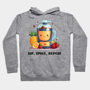 Fruit Juicer Sip, Smile, Repeat Funny Healthy Novelty Hoodie